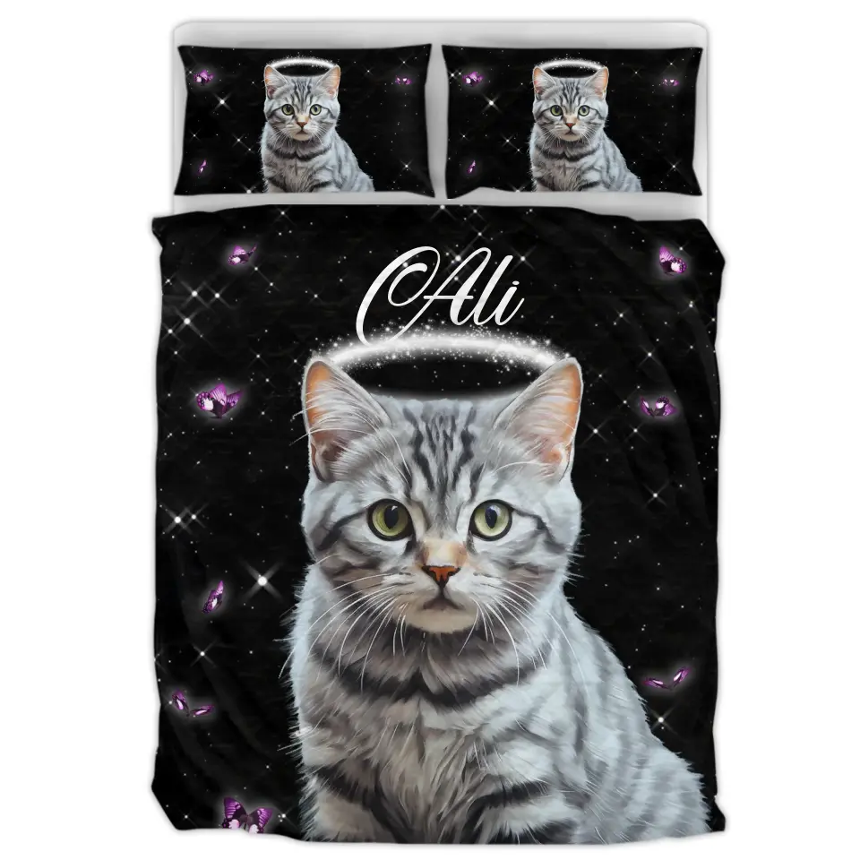 Personalized Memorial Quilt Set - Pet Lover's Bed - (White) - (5 Bed Sizes) - (While Supplies Last)