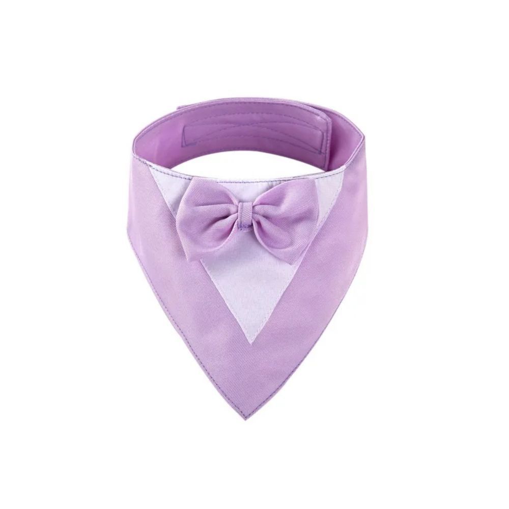 Triangle Bib Scarf with Bow Tie Collar - Dog - (8 Color Options) - (XS-L)