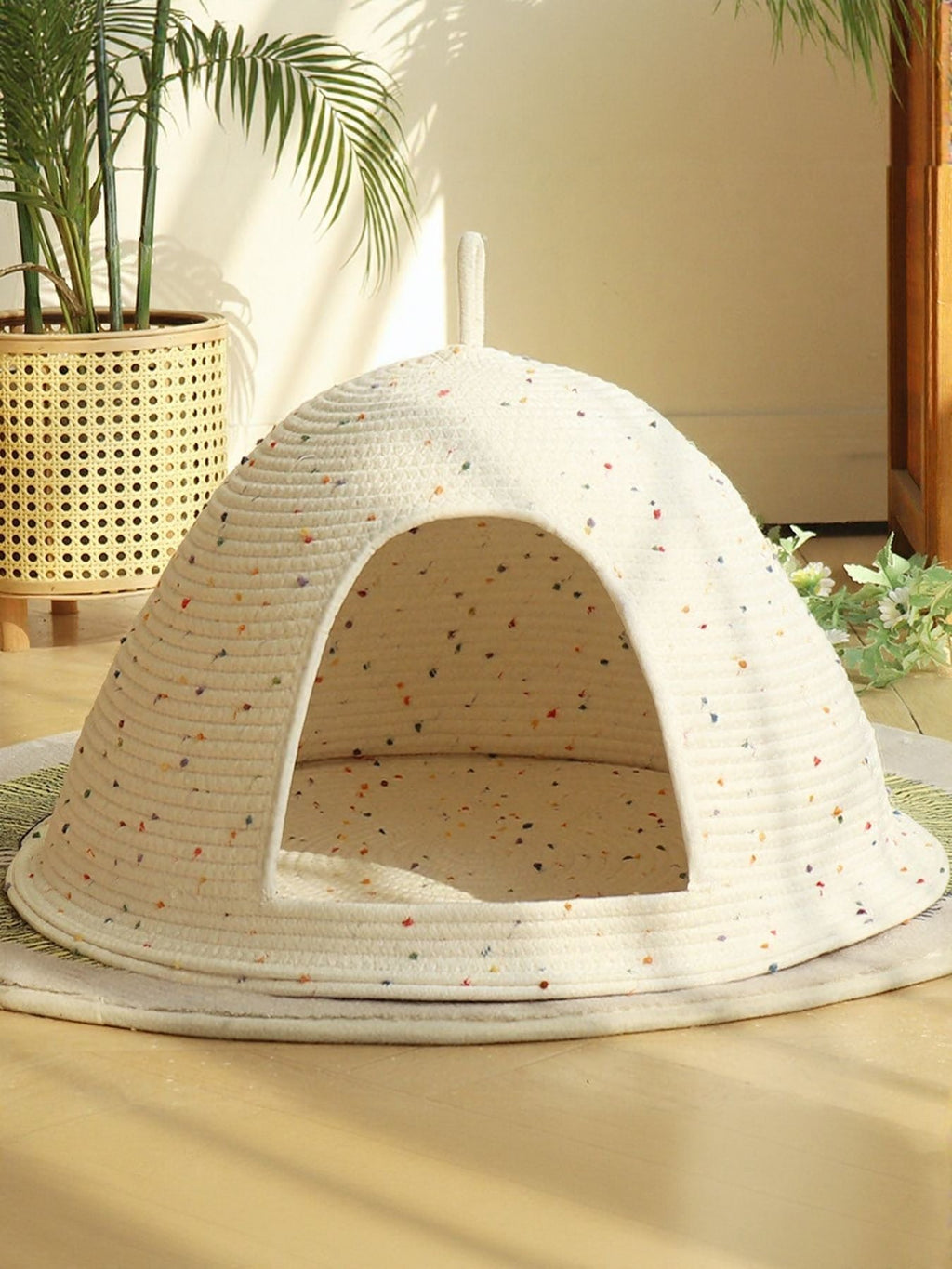 Cozy Rope Woven Cave Bed with Handle - Cat - (3 Color Options) - (S, L) - (While Supplies Last)