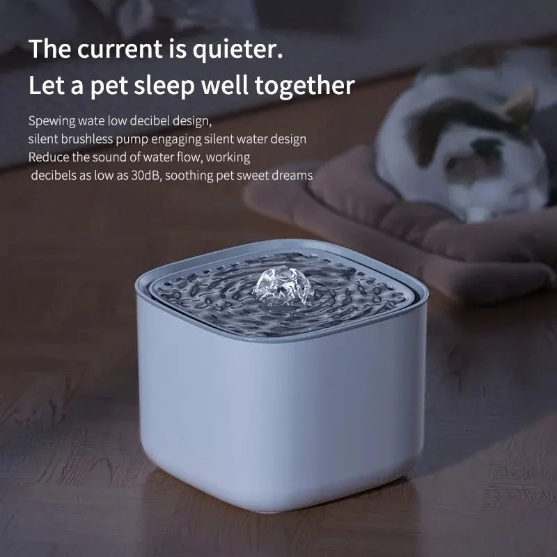 Automatic Circulating Water Fountain - Cat - (3L) - (White) - (While Supplies Last)