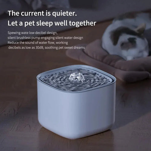 Automatic Circulating Water Fountain - Cat - (3L) - (White) - (While Supplies Last)