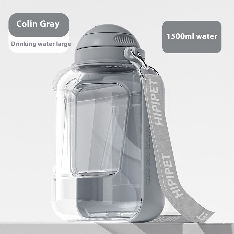 Large Capacity Travel Water Cup and Food Bowl - Dog - (3 Color Options) - (1000-1500 ML Water) (300 g Food)