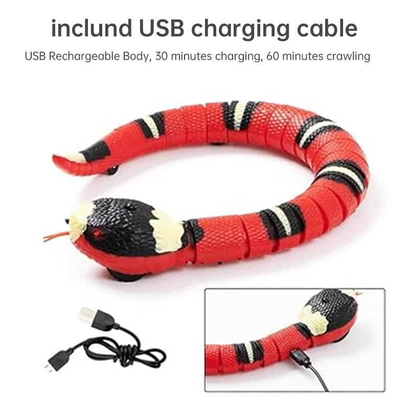 Interactive Smart Sensing Snake Toy - Cat - (USB Charged)