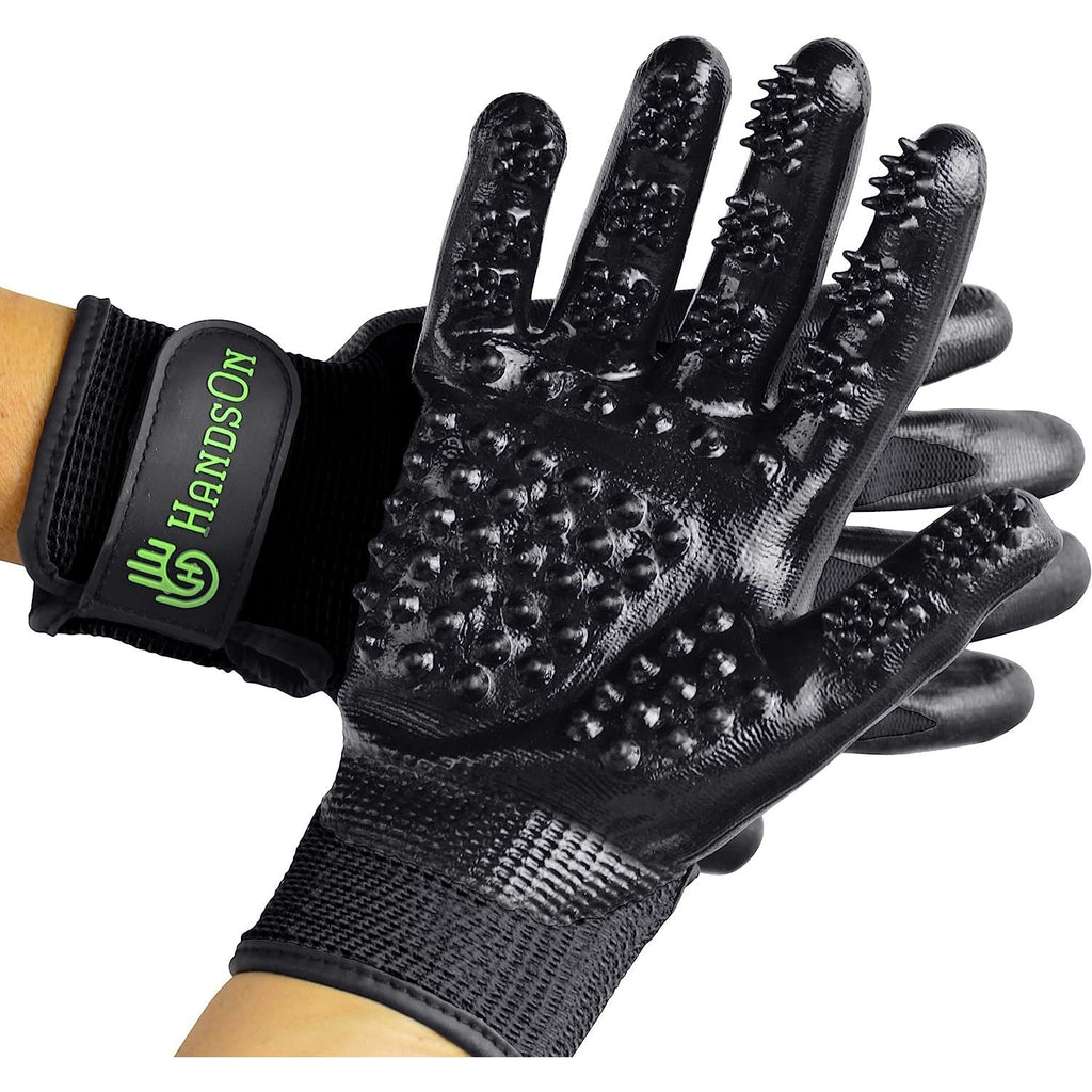 Grooming Gloves - Dog Cat - (Gentle) - (Black) -  (S-L) - (Multi-Award Winner) - (While Supplies Last)