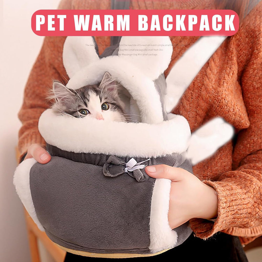Double Pocket Pet Shoulder Carrier Bag - Dog Cat - (Grey, Pink) - (S,M,L)