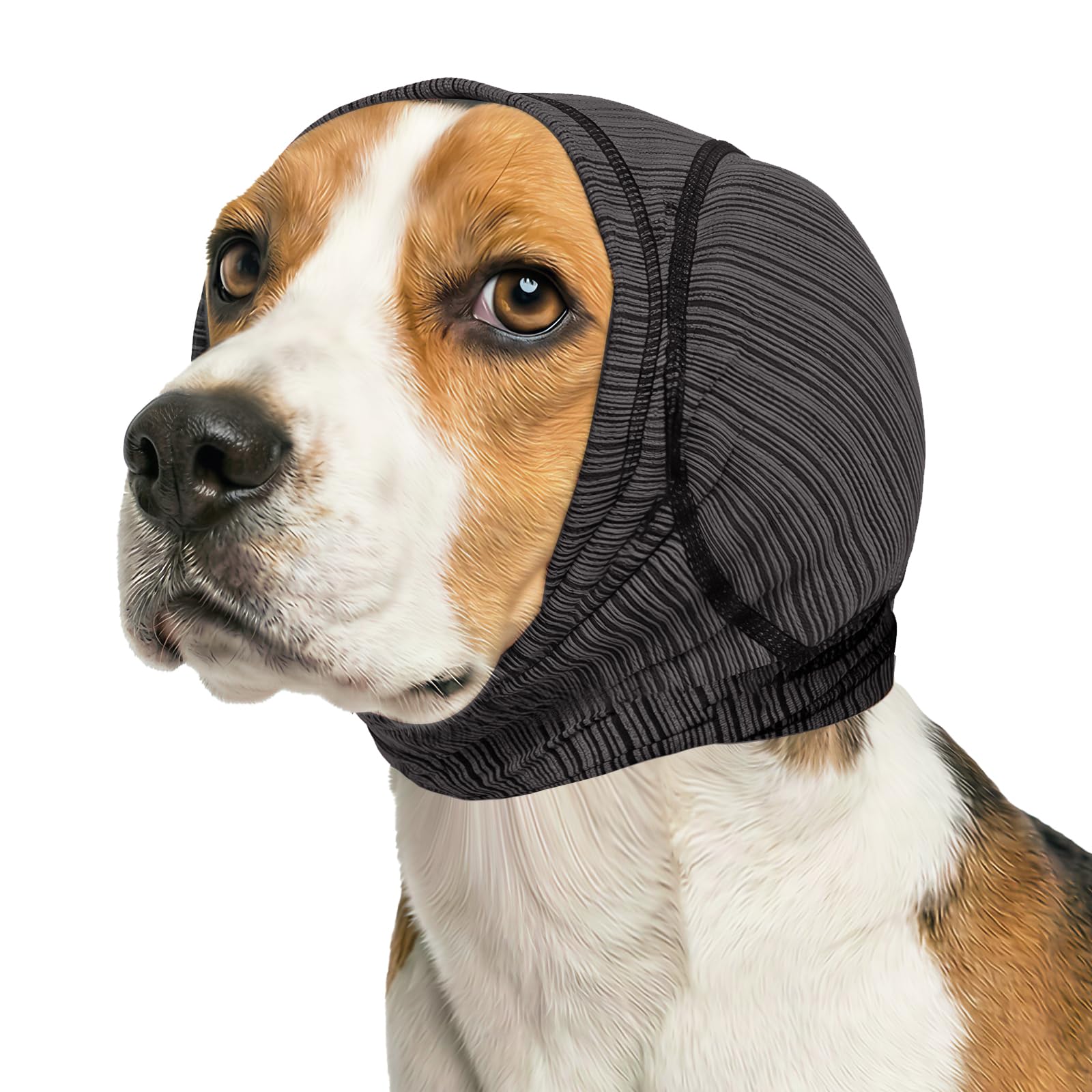 Ear Cover - Dog - (Noise Protection) - (Surgery Recovery) - (Prevent Scratching) - (S-XL) - (Grey, Rose Red)