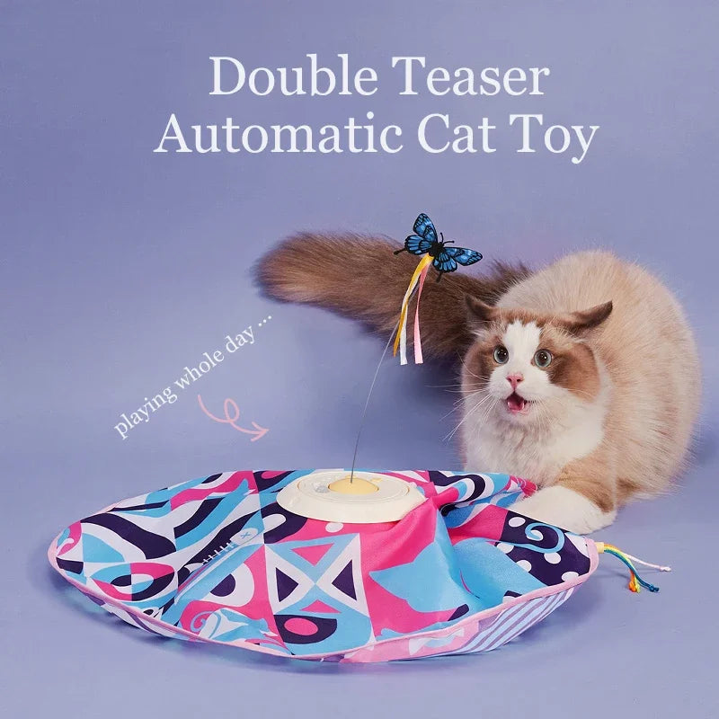 Interactive Fluttering Butterfly Toy - Cat - (Pink, Yellow) - (While Supplies Last)