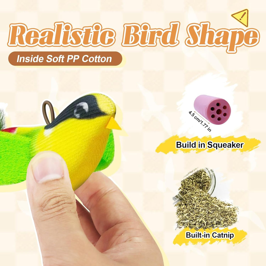 Hanging Catnip Bird with Elastic Cord for Cat Play - (While Supplies Last)