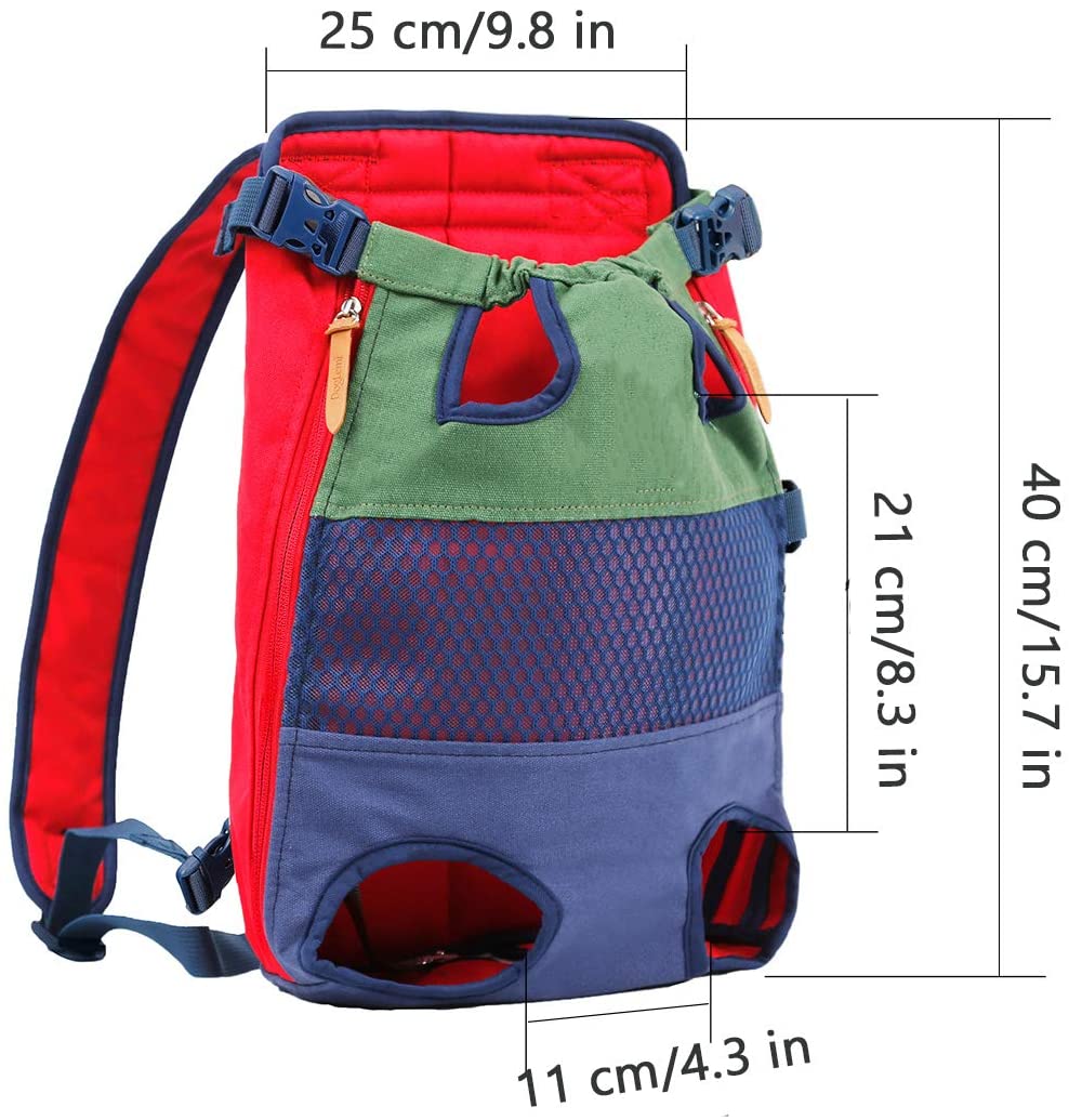 Front-Worn Pet Carrier Backpack - Dog Cat - (4 Color Options) - (Hands-Free)