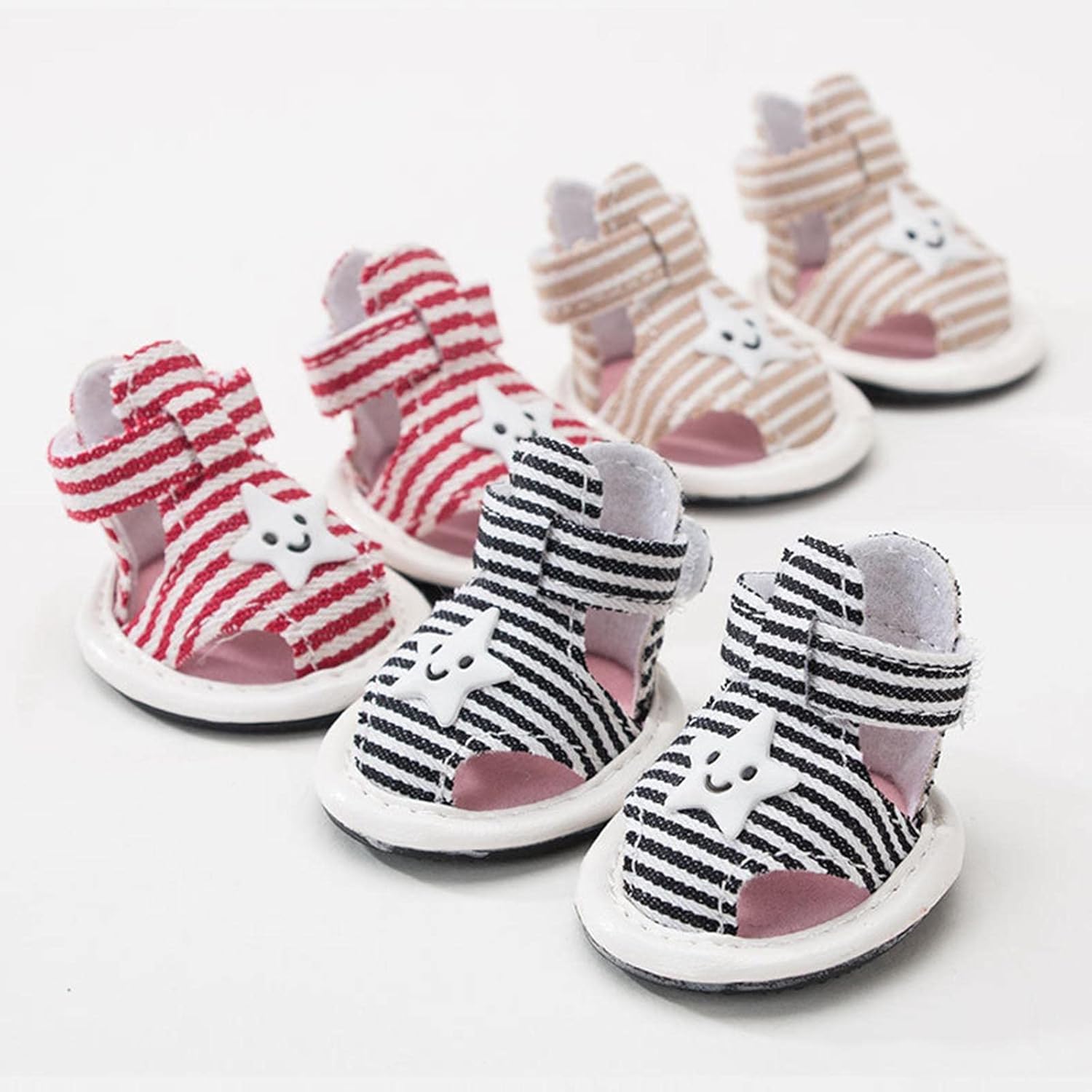 Striped Anti-Slip Adjustable Sandals - Dog (3 Color Options)  - (1#-5#)