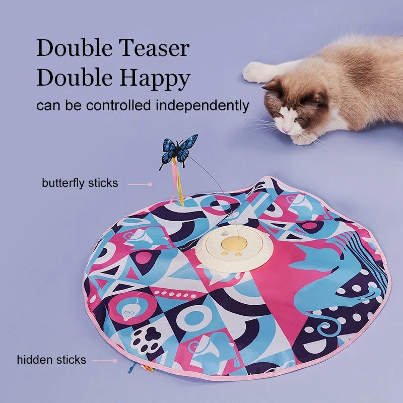 Interactive Fluttering Butterfly Toy - Cat - (Pink, Yellow) - (While Supplies Last)