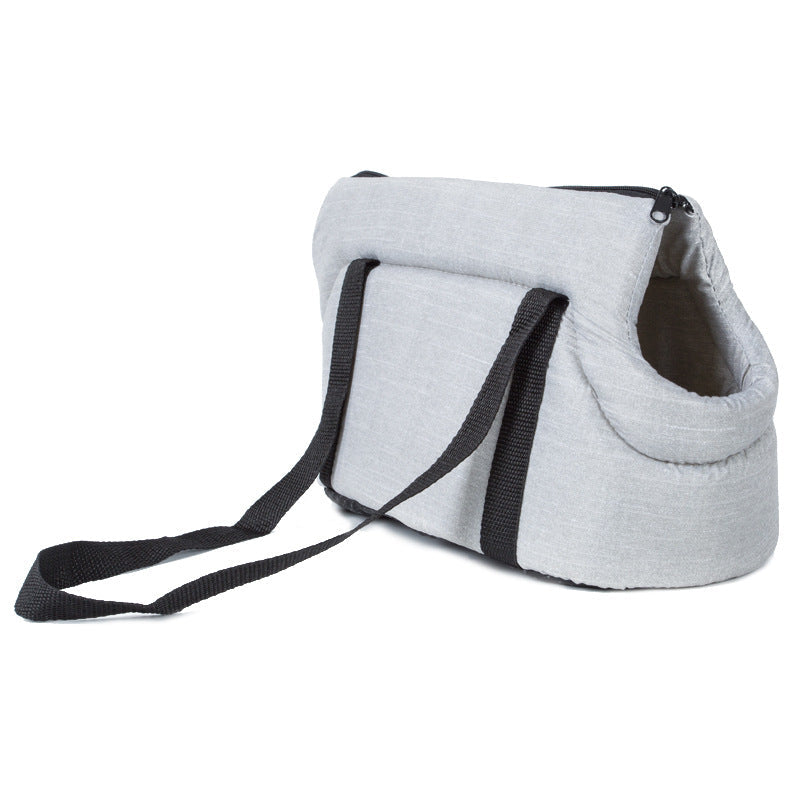 Portable Travel Pet Carrier Pouch Shouder Bag - Dog Cat - (Red, Grey) - (S,L)