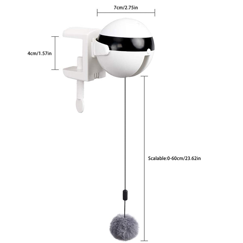 Interactive Automatic Lifting Ball Toy - Cat - (White)
