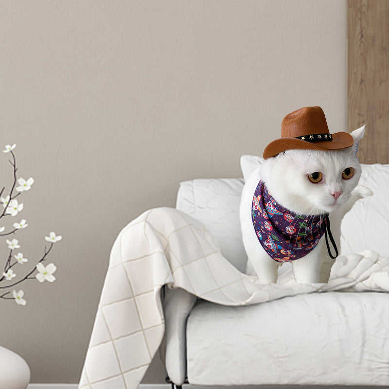 Stylish Cowboy Hat - Dog Cat - (3 Color Options) - (S-M)
