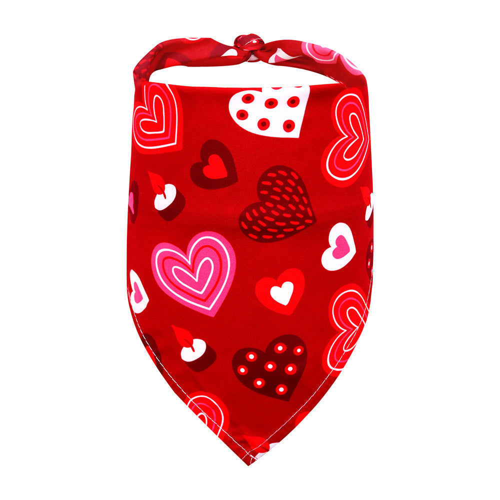 Love Heart Saliva Bandana Neck Scarf - Dog Cat - (6 Prints/Color Options) - (M) -  (While Supplies Last)