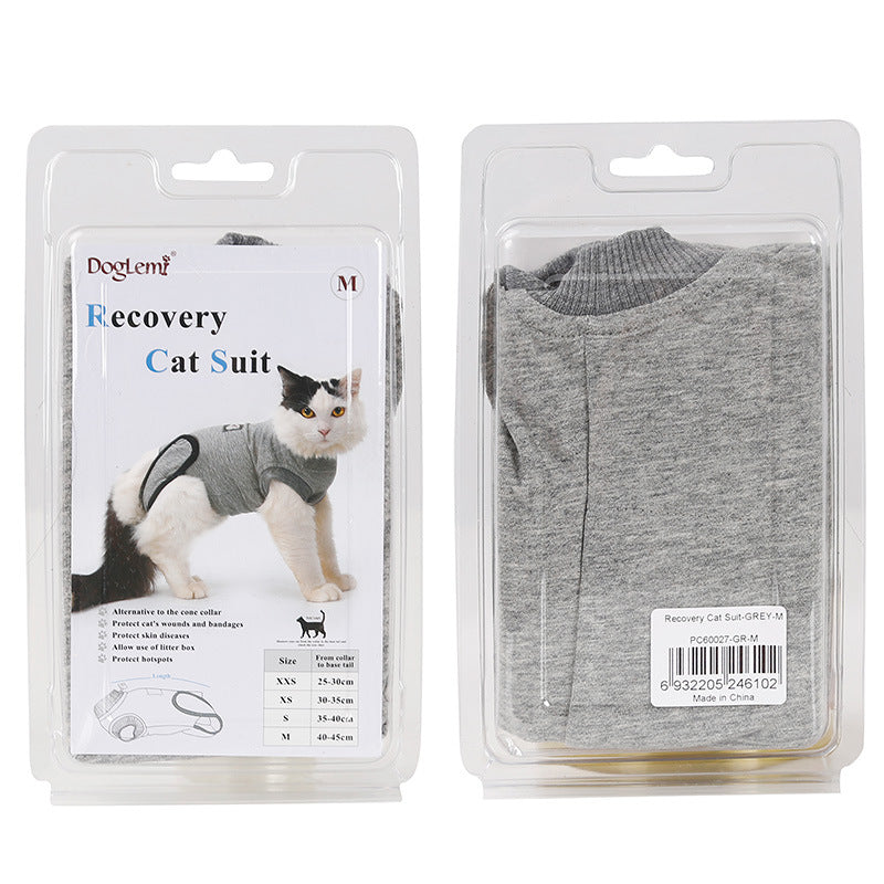 Post Surgery Anti-Licking Sterilization Vest - Cat - (XS-M)