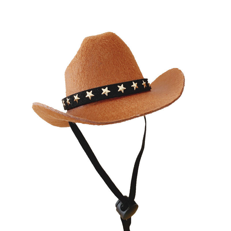 Stylish Cowboy Hat - Dog Cat - (3 Color Options) - (S-M)