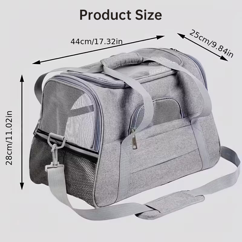 Expandable and Versatile Pet Carrier Bag - Dog Cat - (9 Color Options) - (44 cm (L) × 25 cm (W) × 28 cm (H)