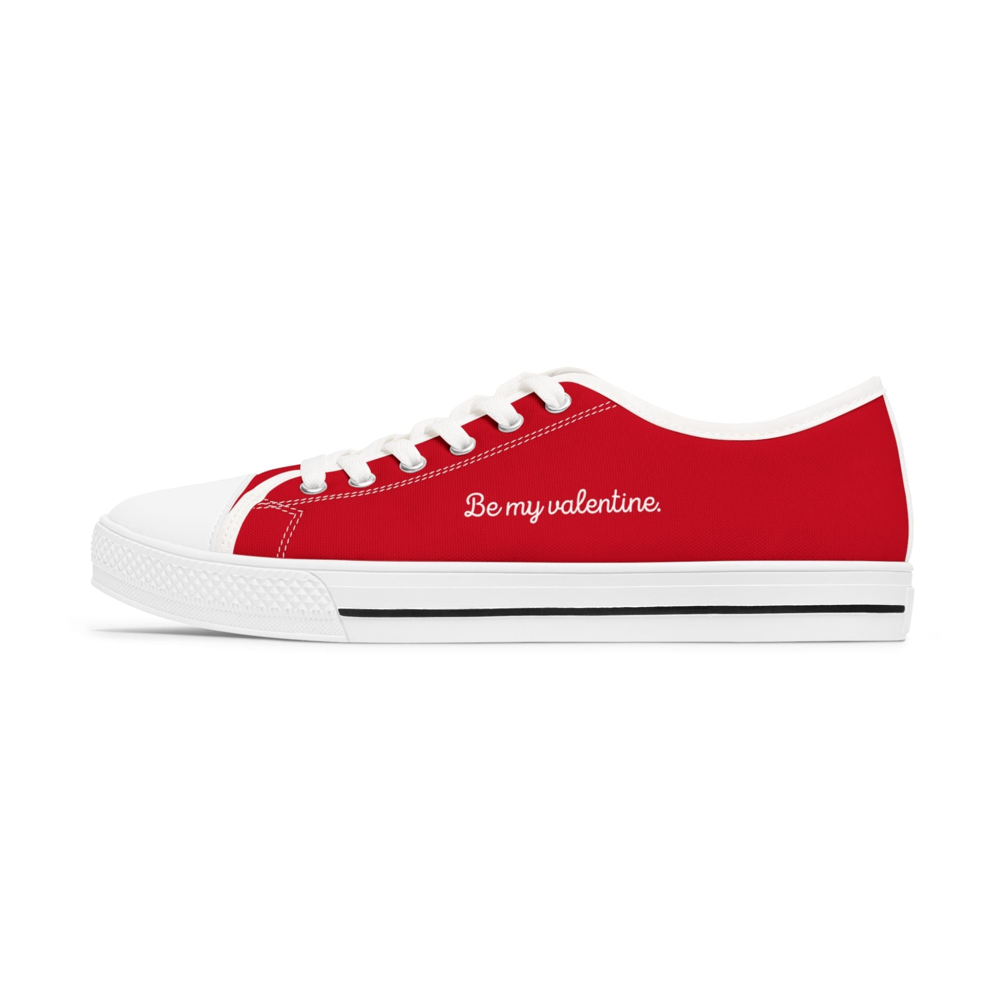 Valentine Cat Low-Top Sneakers - (Red & White) - Ladies - (9 Sizes)  (While Supplies Last)