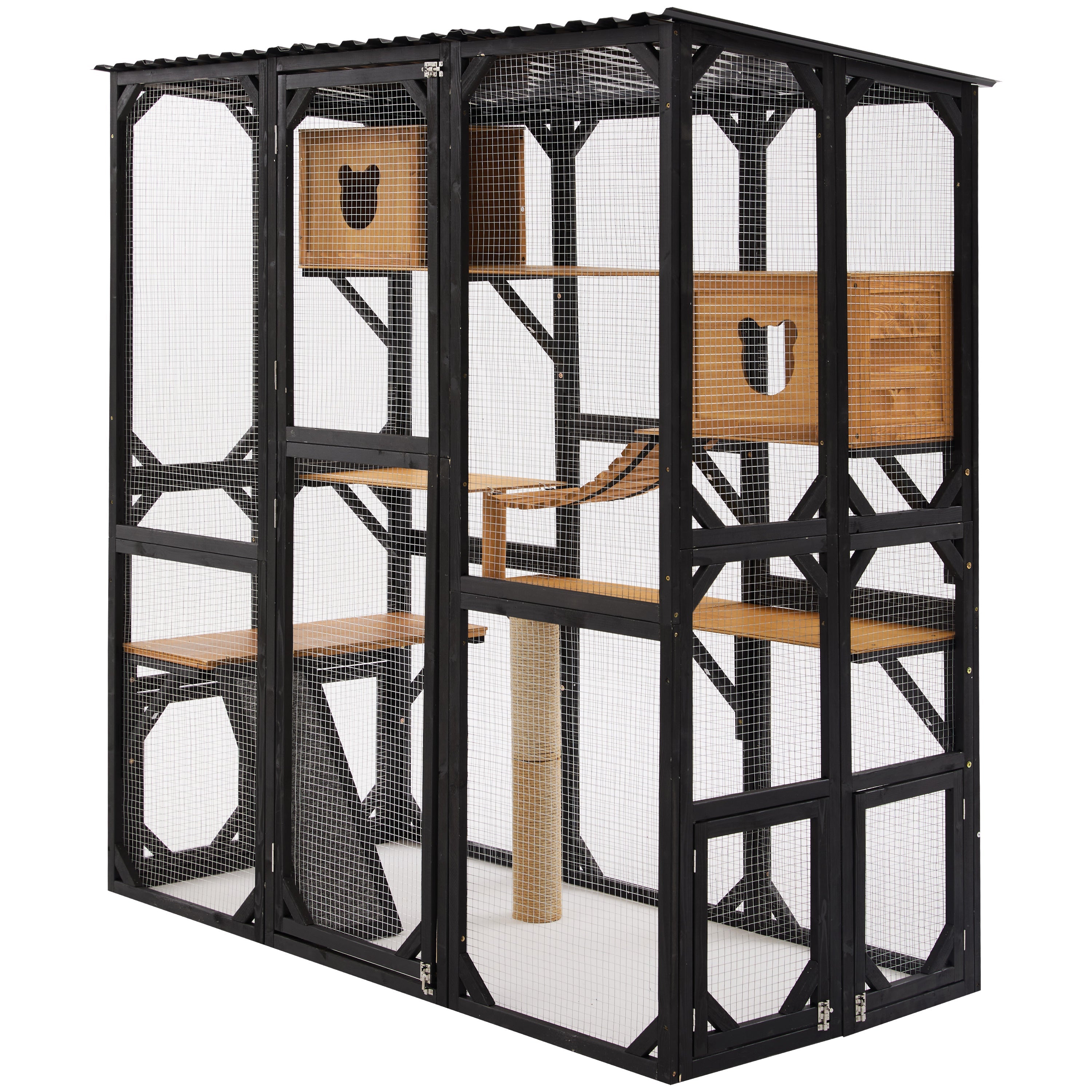 Outdoor Cat Enclosure Fir Wood Catio