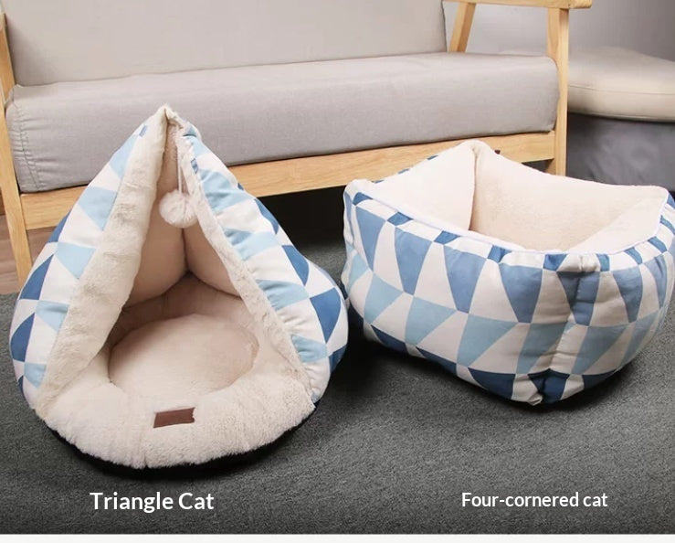 Semi-enclosed Tent-Shape Hideaway Bed- Cat