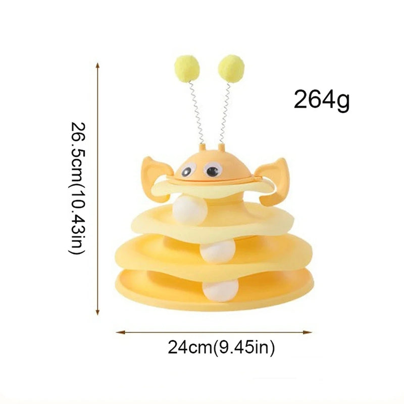Little Bee Turntable , Automatic Cat Teaser Toy - Cat - (3 Color Options) -