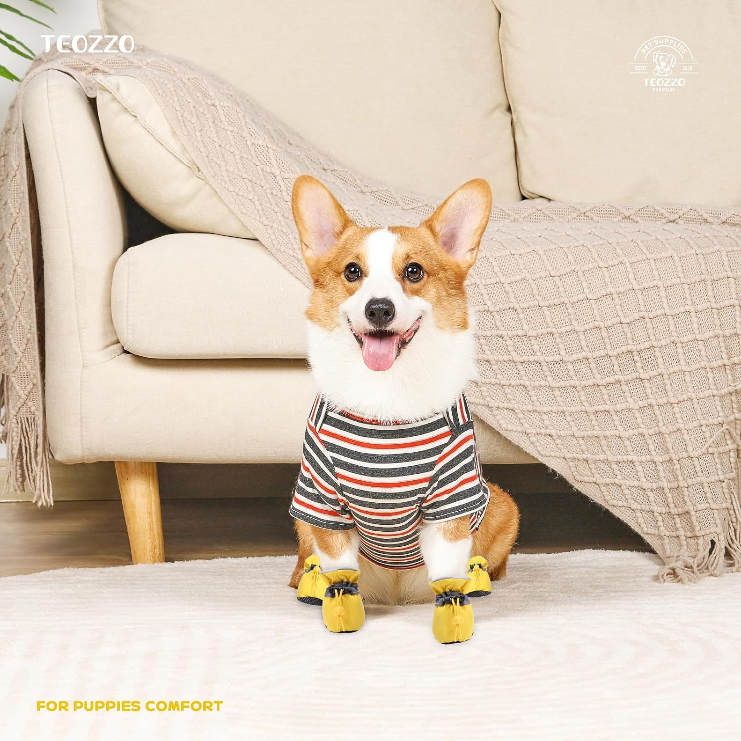 Adjustable Reflective Waterproof Boots - Dog - (Hot Pink, Yellow) (1#-7#) - (While Supplies Last)