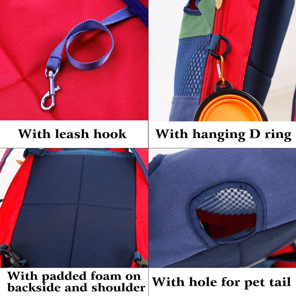 Front-Worn Pet Carrier Backpack - Dog Cat - (4 Color Options) - (Hands-Free)