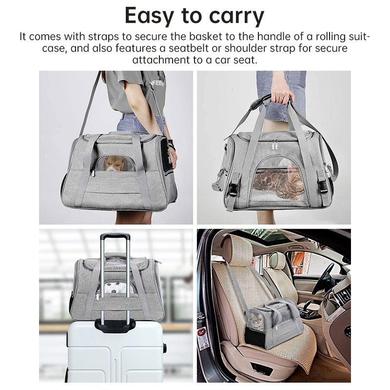 Expandable and Versatile Pet Carrier Bag - Dog Cat - (9 Color Options) - (44 cm (L) × 25 cm (W) × 28 cm (H)