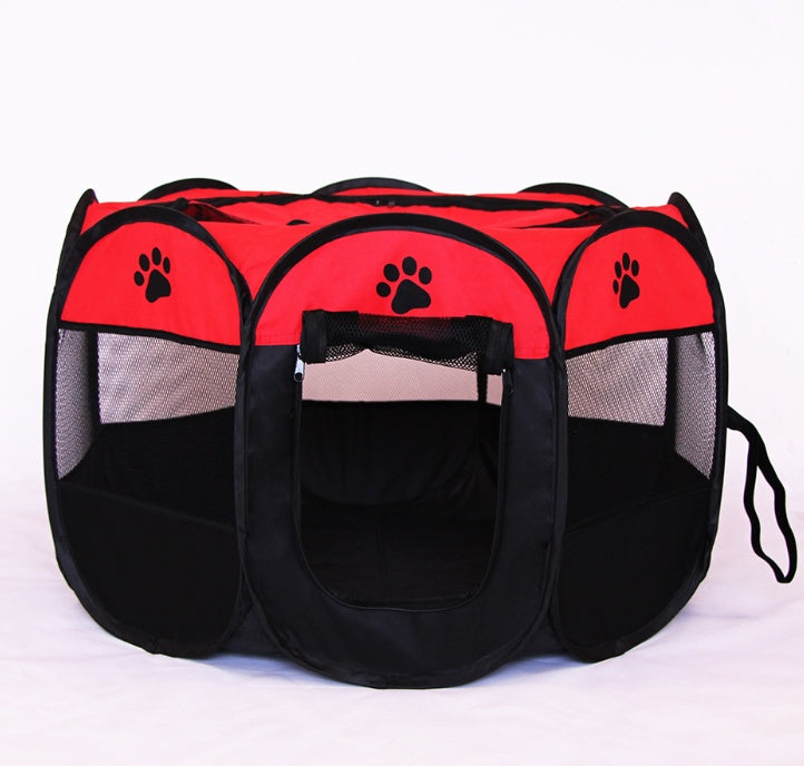 Folding Octagonal Pet Playpen Enclosure - Dog  -  (Exercise) - (10 Color Options) - (4-Sizes)