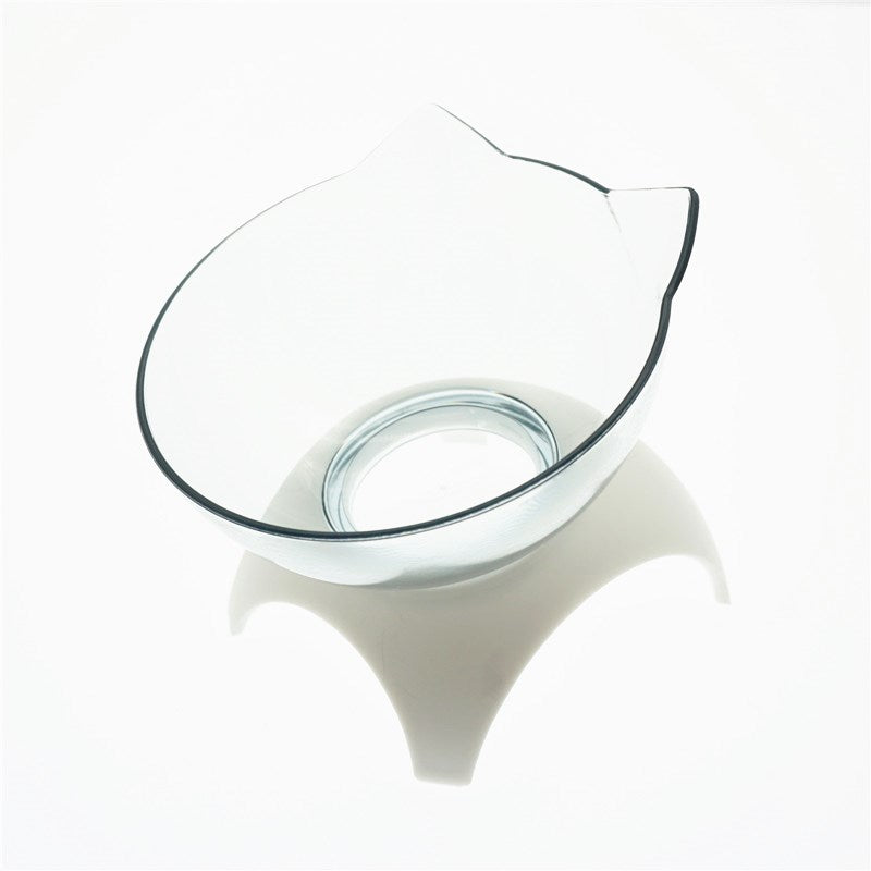 Non-Slip Elevated One Base Dual Cat Bowls - (25 Color/Style Options)