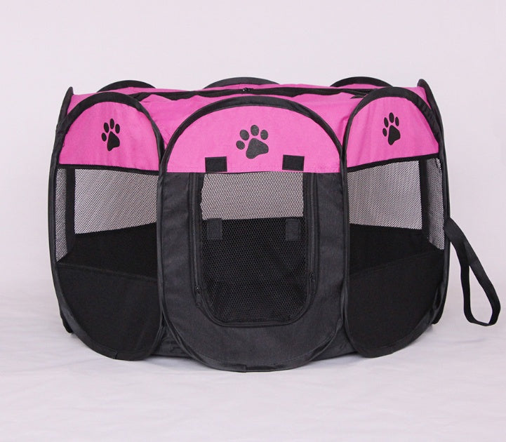 Folding Octagonal Pet Playpen Enclosure - Dog  -  (Exercise) - (10 Color Options) - (4-Sizes)