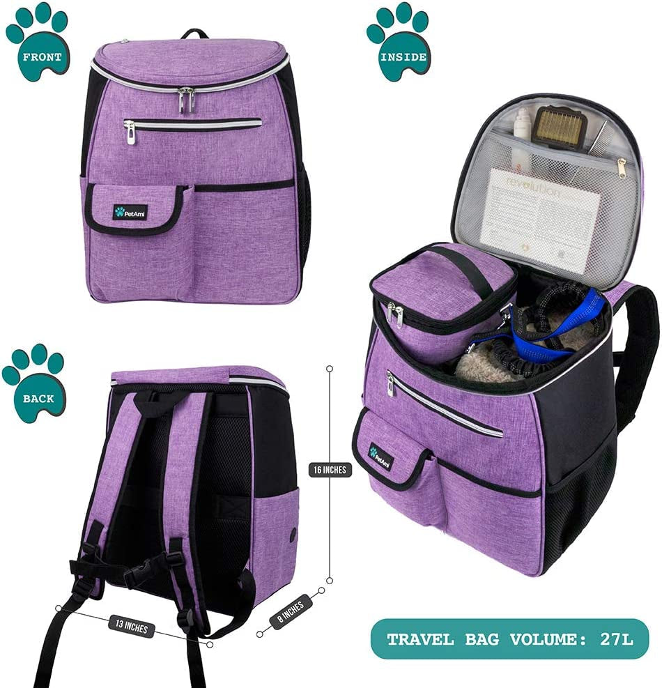 Travel Pet Carrier Backpack - Dog - (Food Supplies) - (Purple) - (One-Size) - (While Supplies Last)