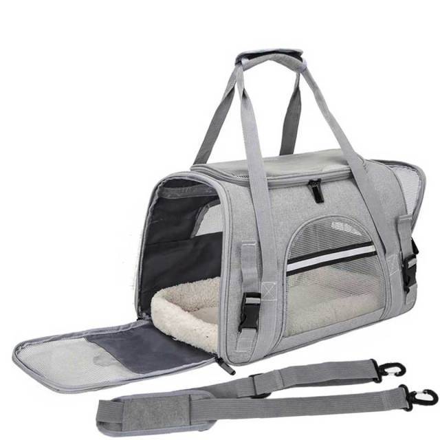 Compact Travel Pet Carrier - Dog Cat - (Portable) - (Quality) - (3 Color Options)