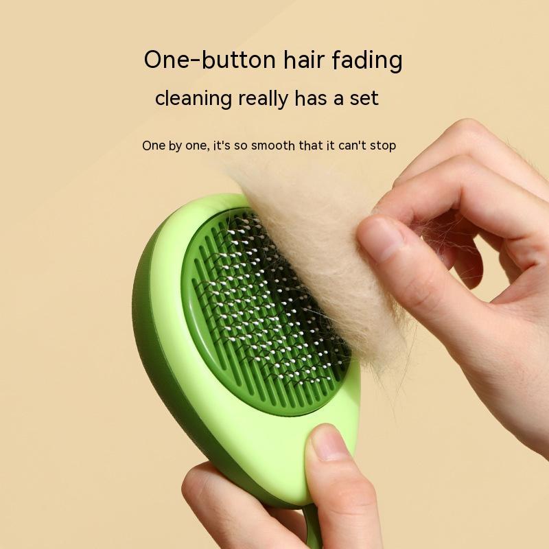 Grooming & Massage Brush - Cat   -  (Avocado Green, Lemon Yellow)