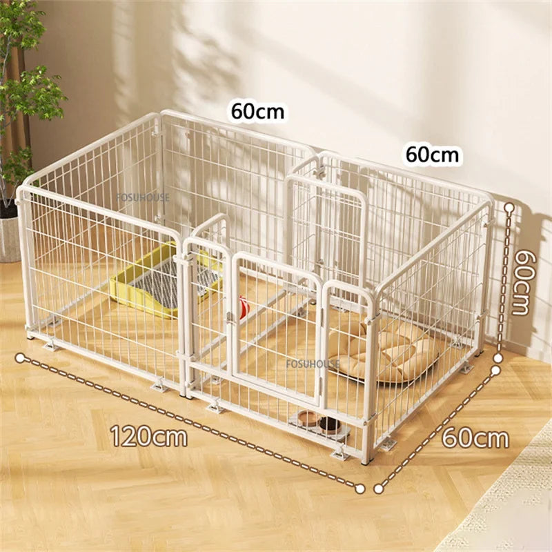 Wrought Iron Pet Kennel  - Dog - (Indoor Enclosure) - (S, M pet)  - (2 Sizes) - (3 Color Options)
