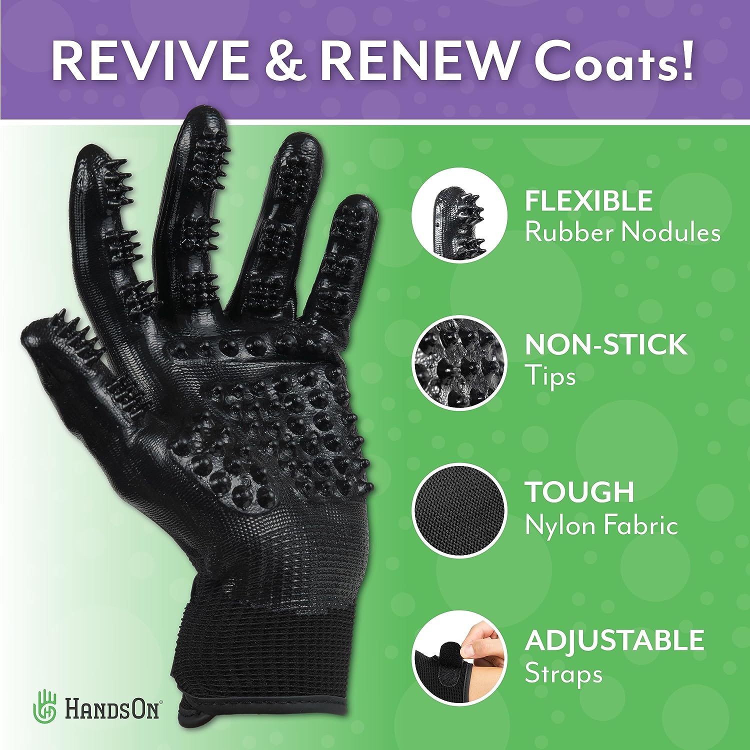 Grooming Gloves - Dog Cat - (Gentle) - (Black) -  (S-L) - (Multi-Award Winner) - (While Supplies Last)