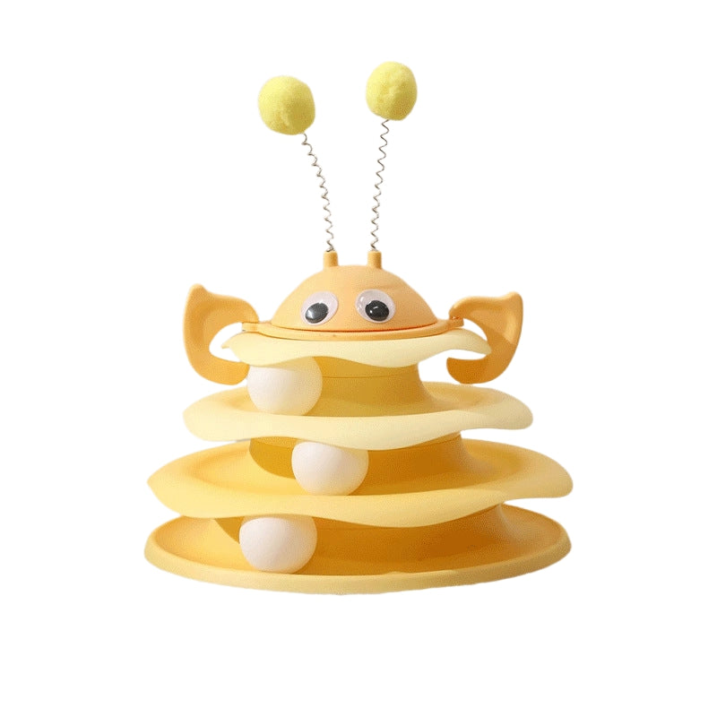 Little Bee Turntable , Automatic Cat Teaser Toy - Cat - (3 Color Options) -