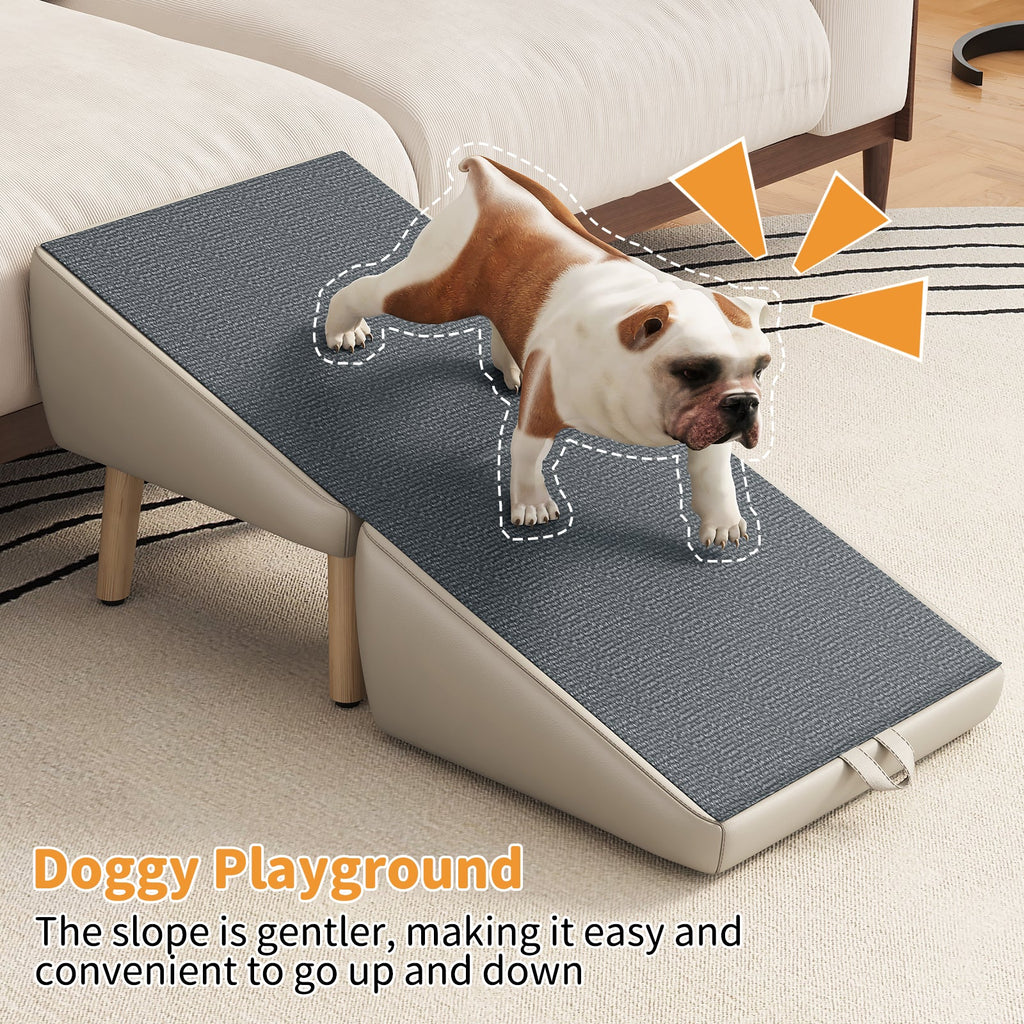 2-in-1  Ramp and Ottoman - Dog Cat - (Solid Wood) - (Non-Slip)- (While Supplies Last)
