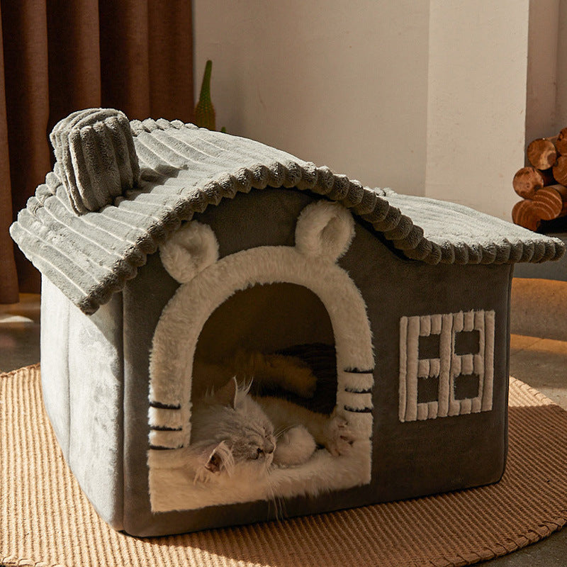 Winter Warm Villa, or Enclosed Cat Litter - Cat - (3 Color Options) - (S-L) - (While Supplies Last)