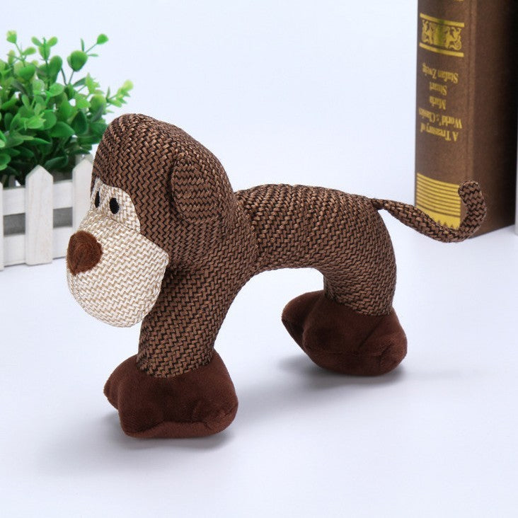 Teething Toy - Dog -  (Interactive Fun) - ((3 Color Options) - (3 Animal Plush Options)
