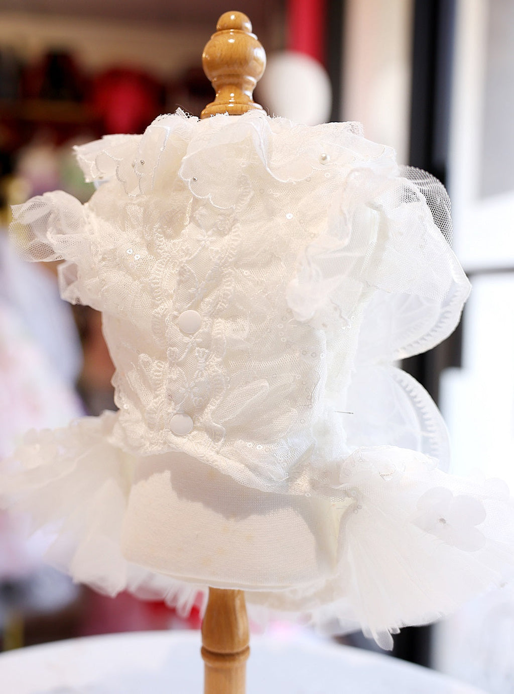 Luxury White Angel Pearly Butterfly Tutu Wedding Dress - Dog - (XS-XL) - (White) - (While Supplies Last)