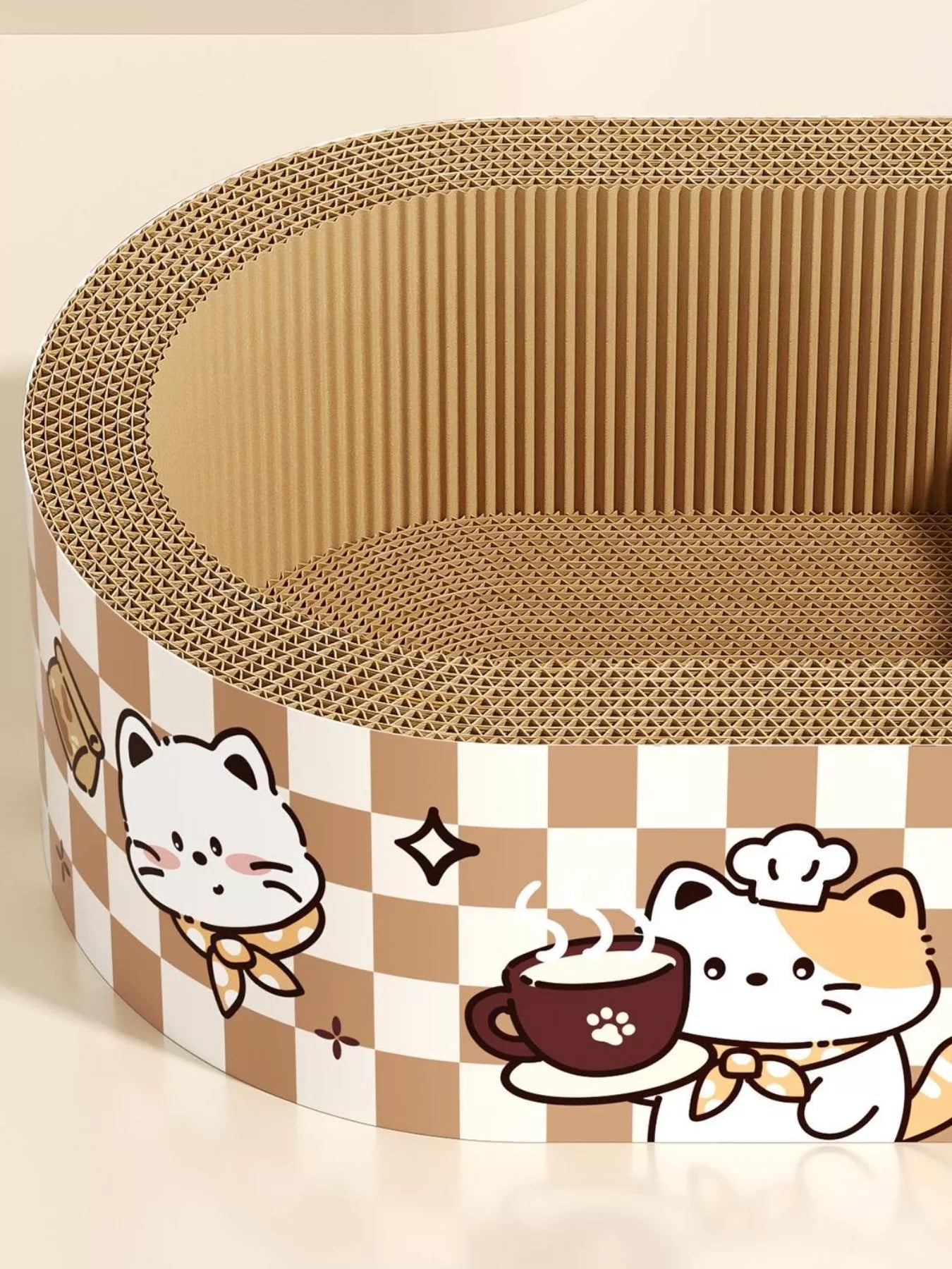 Wear-Resistant Scratch Pad and Lounge Bed with Cartoon Design - Cat - (L, XL) - (While Supplies Last)
