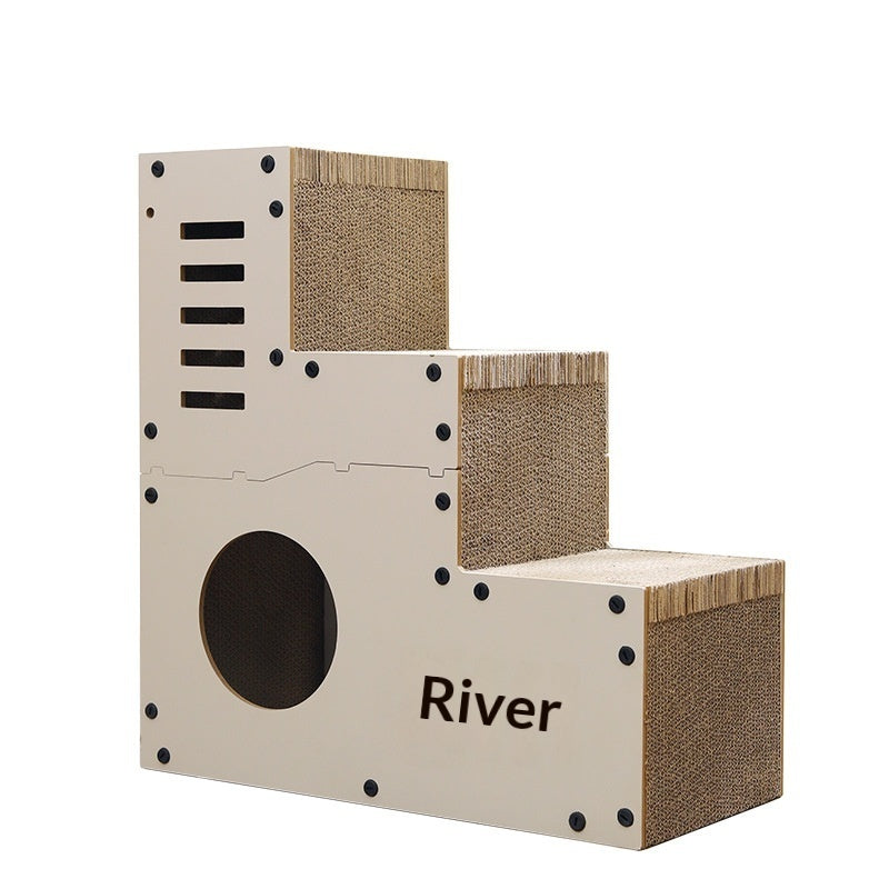 Multi-functional Playtime Scratcher and Stairs - Cat -  (Corrugated Cardboard)