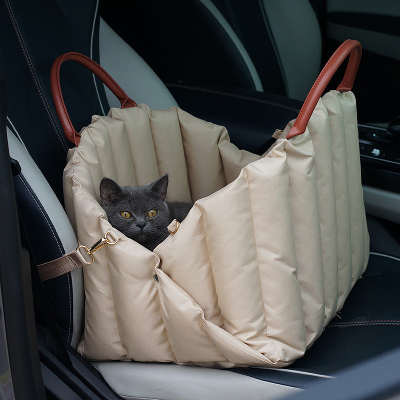 2-in-1 Travel Car Seat Carrier and Handbag - Dog Cat - (3 Color Options) - (M,L)
