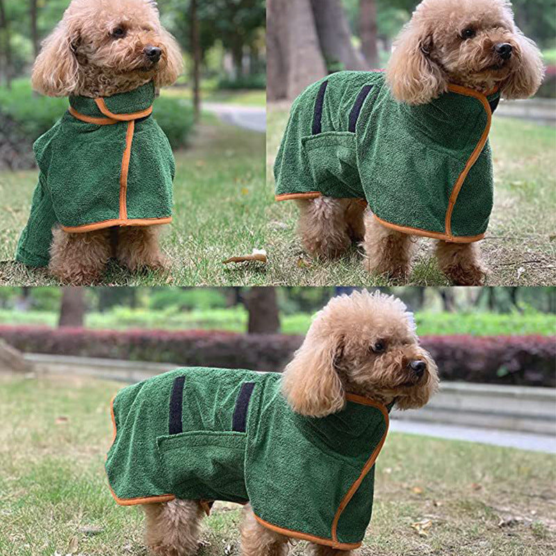 Grooming Towel Robe - Dog Cat - (Fast Absorbing) - (Adjustable) - (7 Color Options) - (XS-3XL)