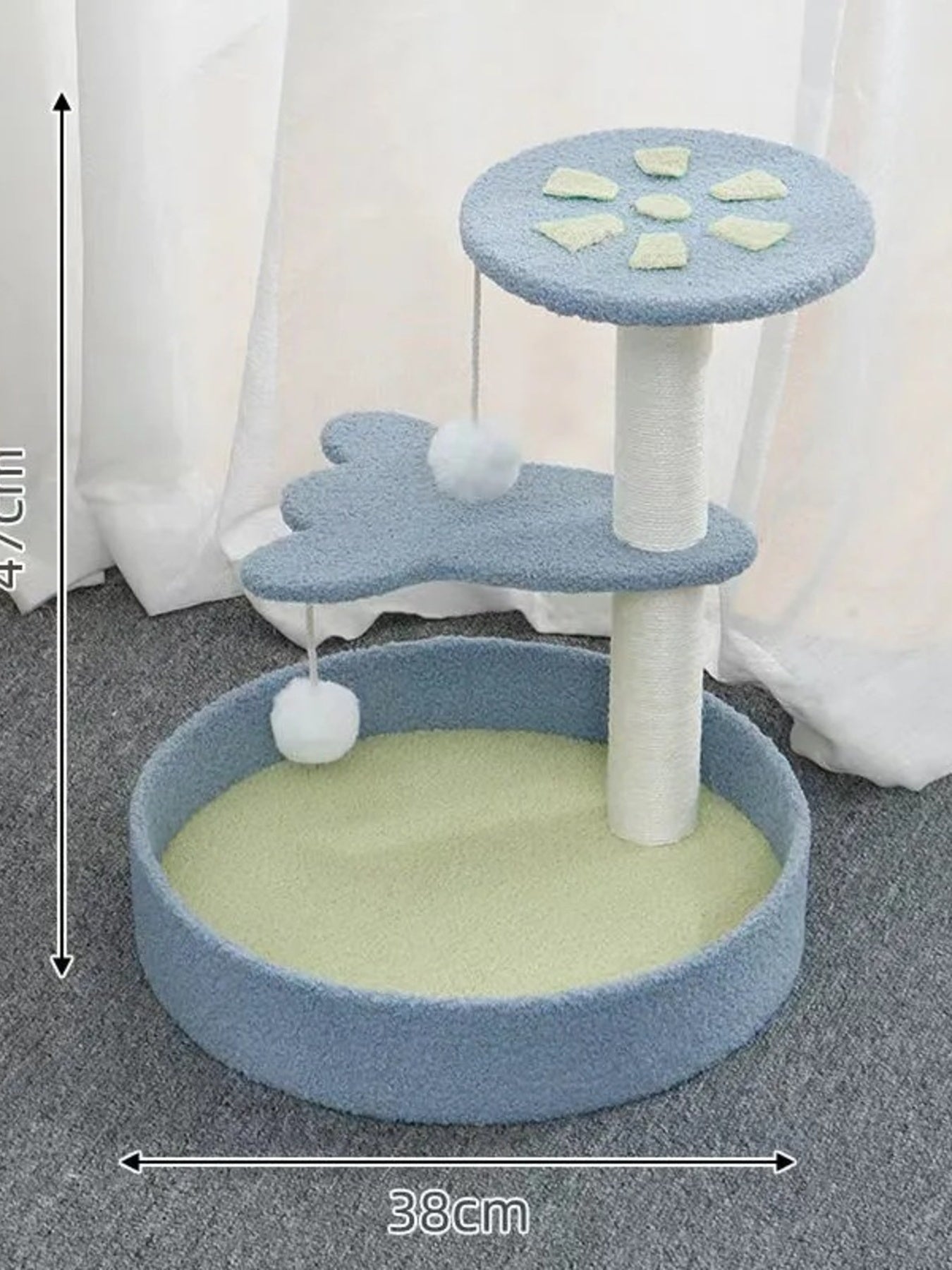 Scratching Post with Bed and Toy - Cat - (12 Color/Styles) - (One-Size) - (While Supplies Last)