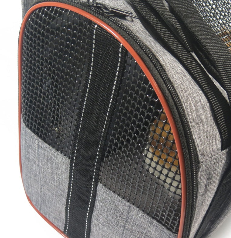 Multi-Functional Pet Travel Carrier Bag - Dog Cat - (Grey/Green,Grey/Brown)