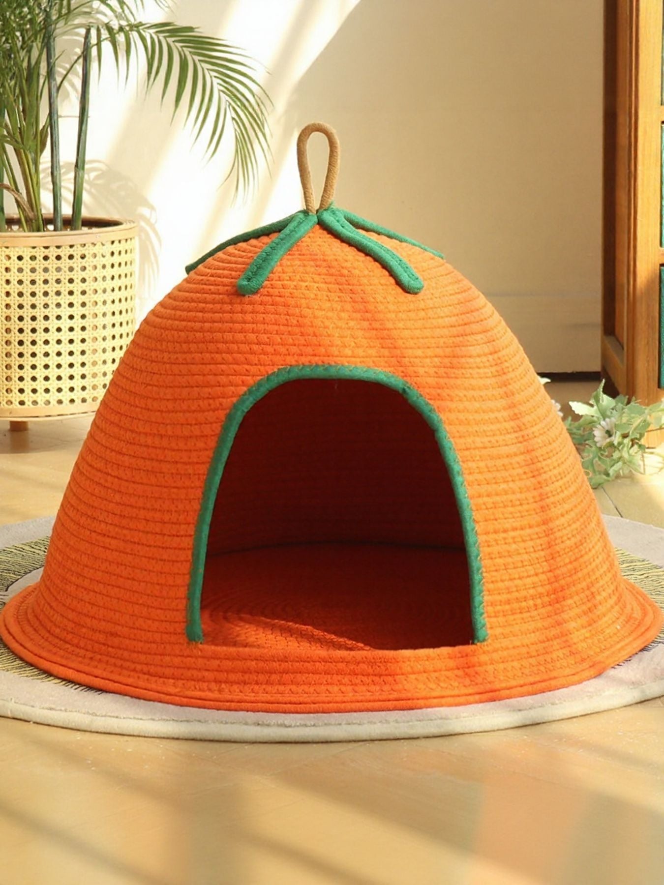Cozy Rope Woven Cave Bed with Handle - Cat - (3 Color Options) - (S, L) - (While Supplies Last)