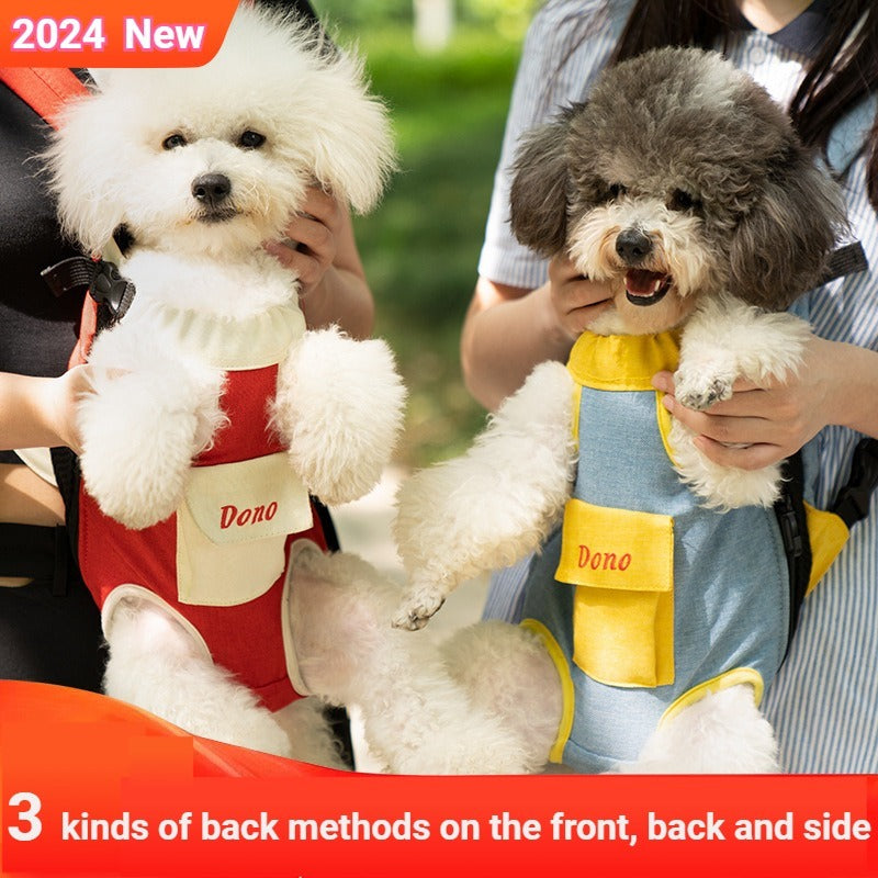 Hands-Free Chest Travel Sling Pet Carrier - Dog Cat - (4 Color Options) - (S-2XL)